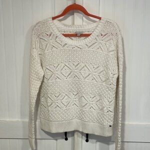 American Eagle outfitters : Beautiful, long sleeved, cable knit white  size L